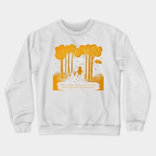 "If there ever comes a day when we can't be together" Winnie the Pooh and Piglet linocut Crewneck Sweatshirt